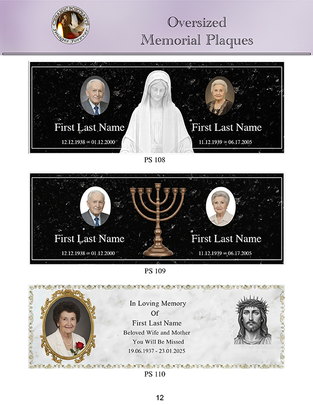 Oversized Memorial Plaques